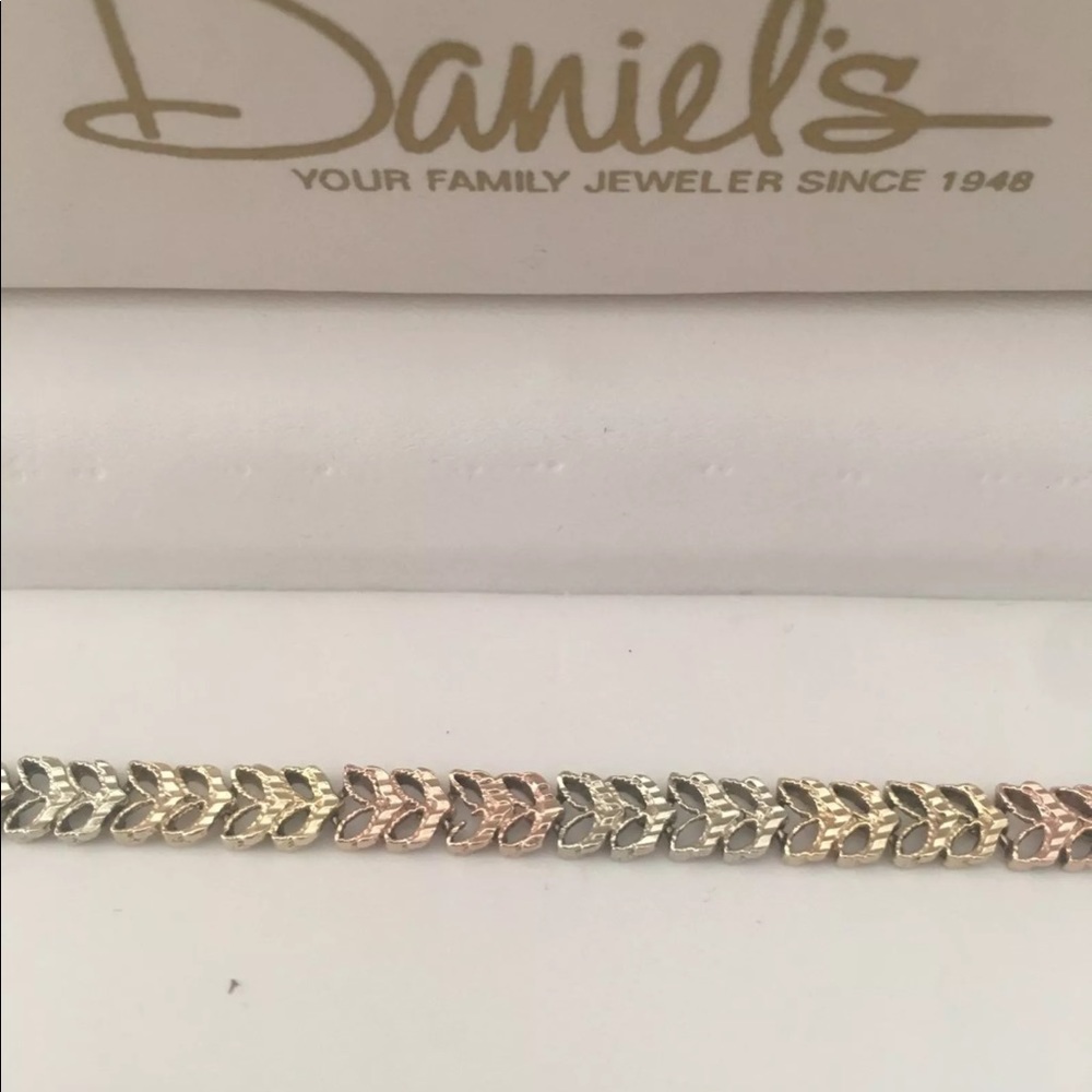 Solid 14k trio gold bracelet